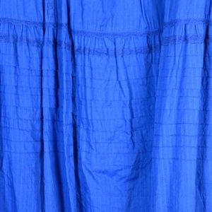 Notations long blue cotton skirt 20W